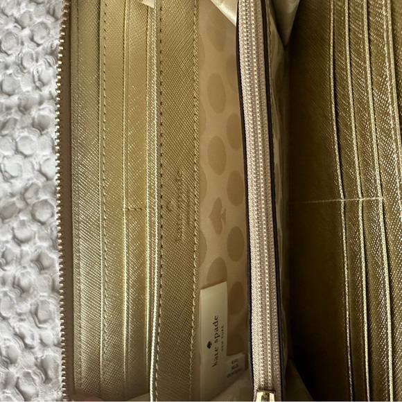 Kate Spade Metallic Gold Zip Wallet - Picture 4 of 4